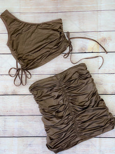 Mocha Skirt Set