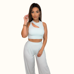 Set the Vibe Pant Set - Mint