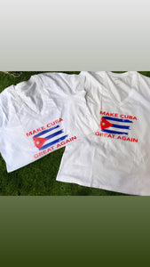 Make Cuba Great Again V-neck Tee